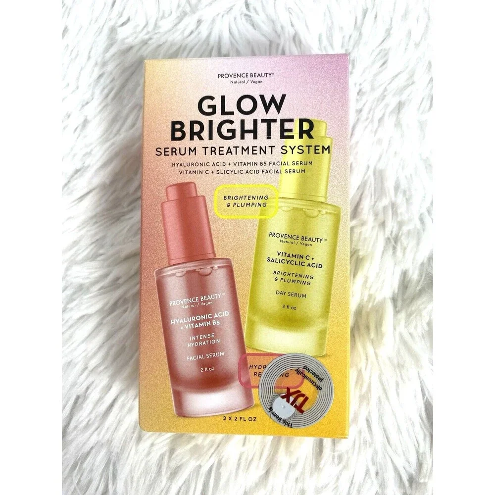 Provence Beauty Natural Vegan Glow Brighter Serum Treatment System Hyaluronic